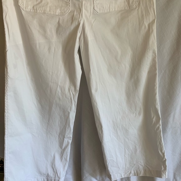 Cute wide leg cropped white summer pants size 8 - Picture 2 of 4